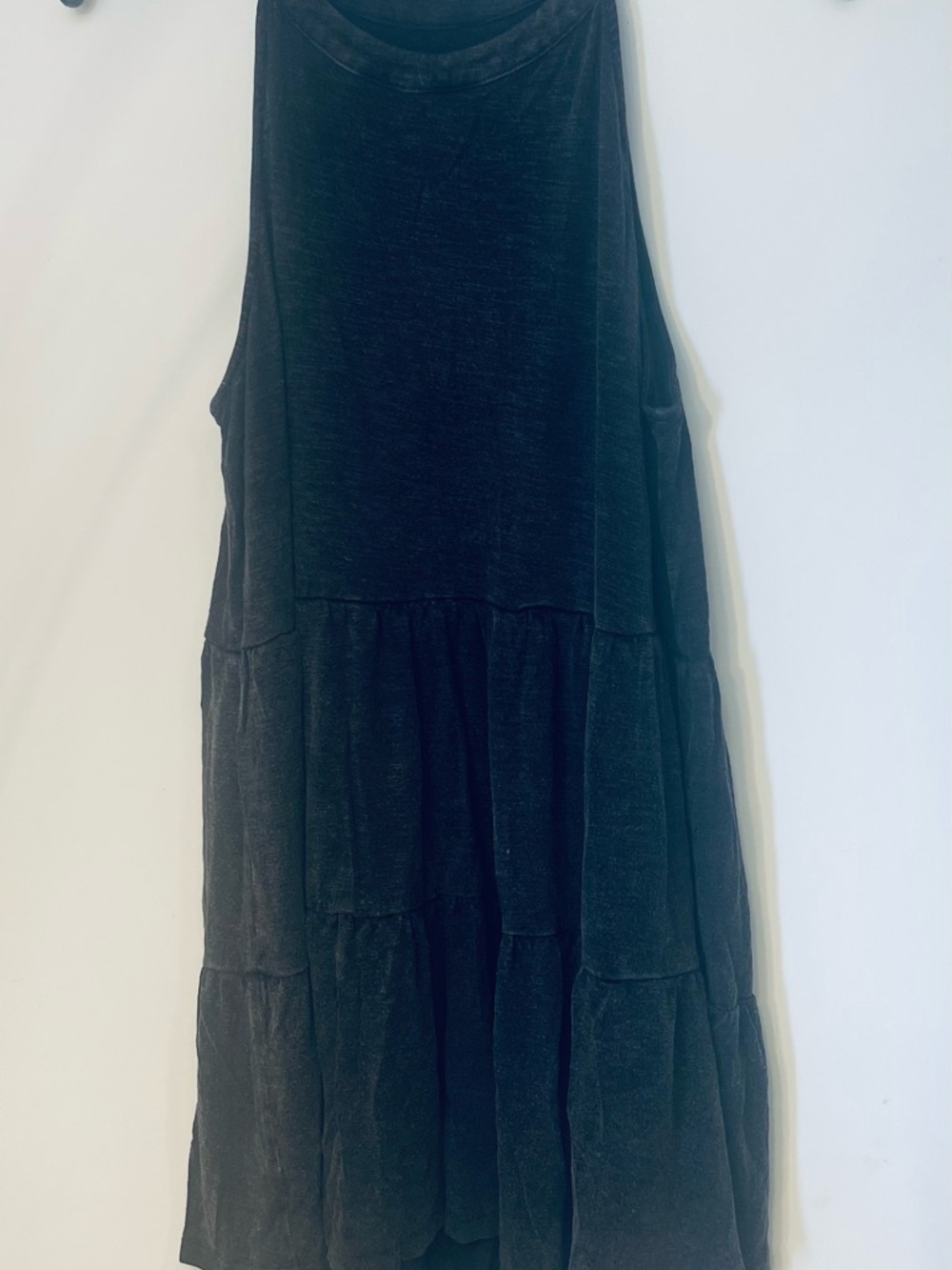 Torrid Washed Black/Grey Tiered Halter Women’s Tank